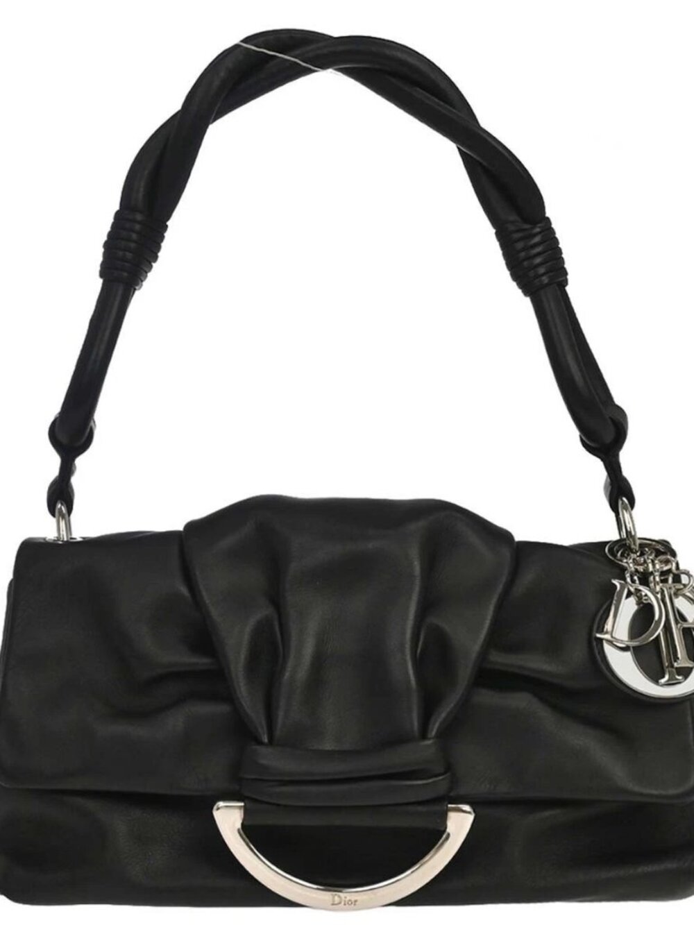 Christian Dior Black Lambskin Demi Lune Handbag 02-BO-0079 187496